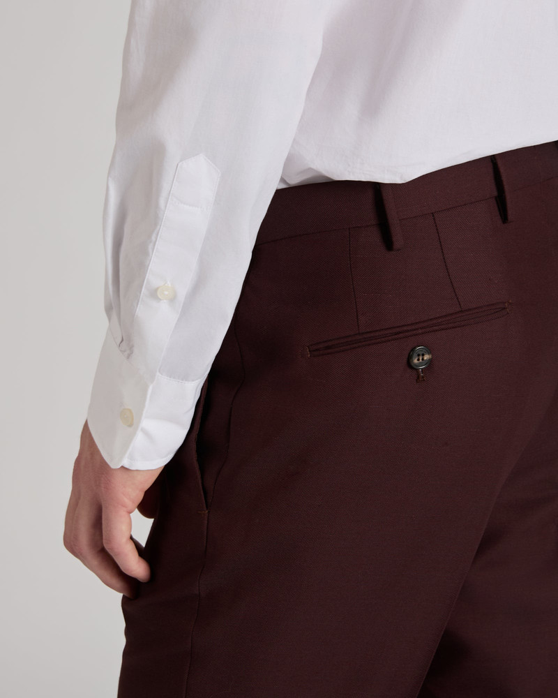 Slim fit virgin wool and mohair twill trousers 4