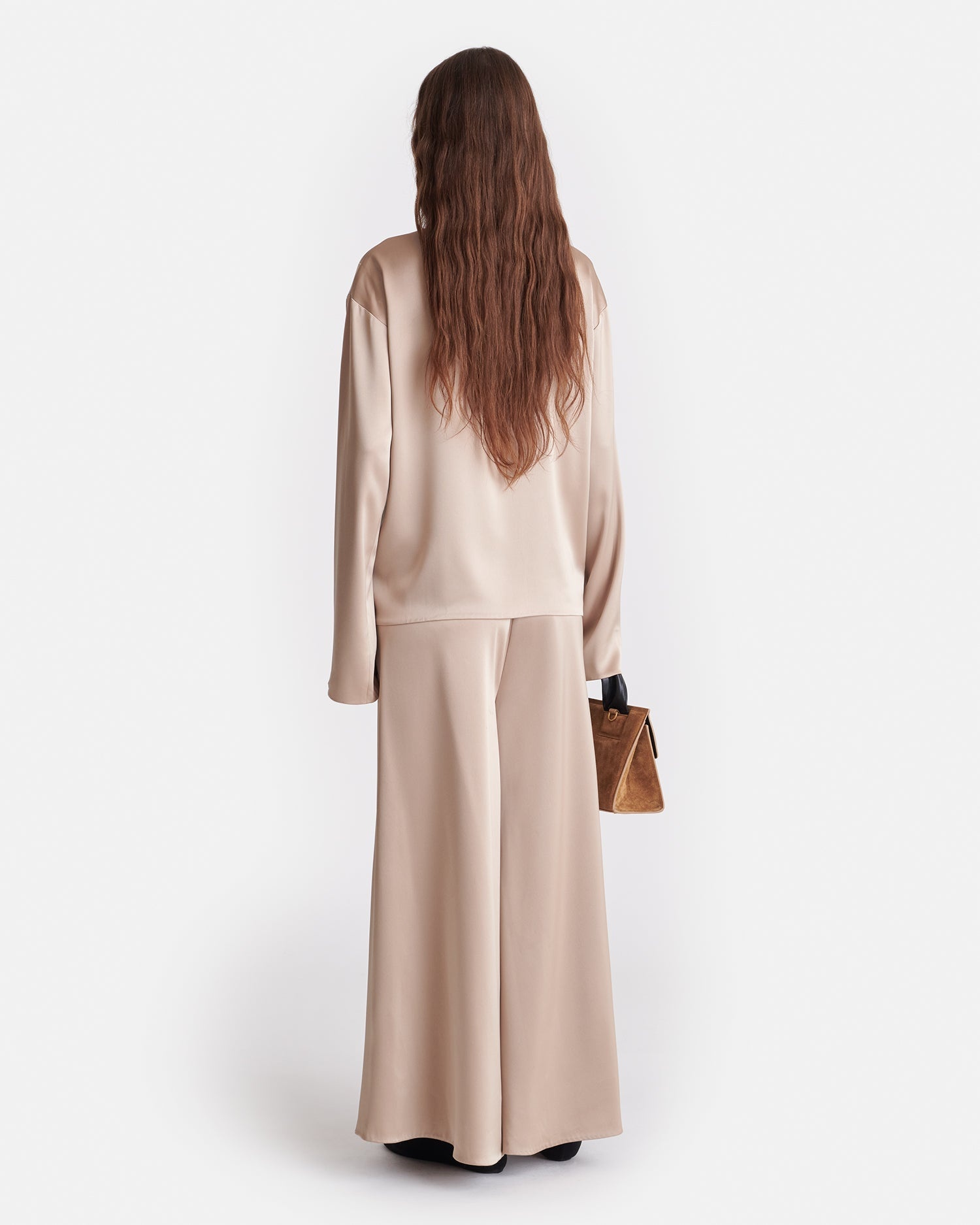 Slip Satin Polo-Neck Top - 4