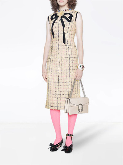 GUCCI Tweed sheath dress with bow outlook