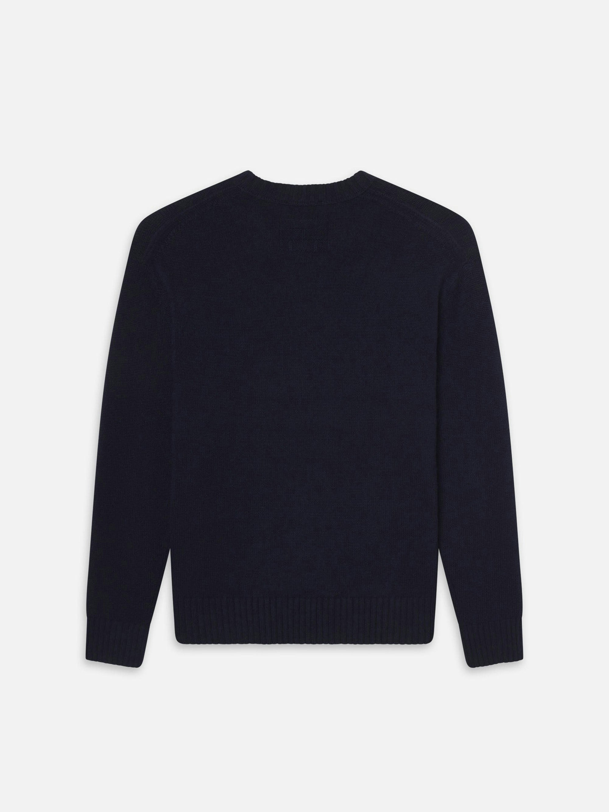 The Cashmere Crewneck Sweater in Navy - 4