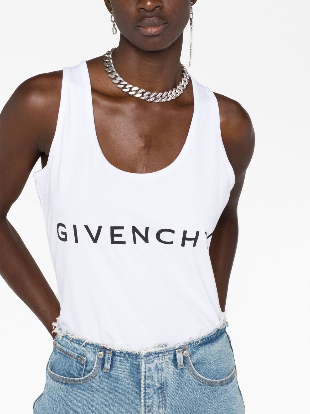 logo-print tank top - 5