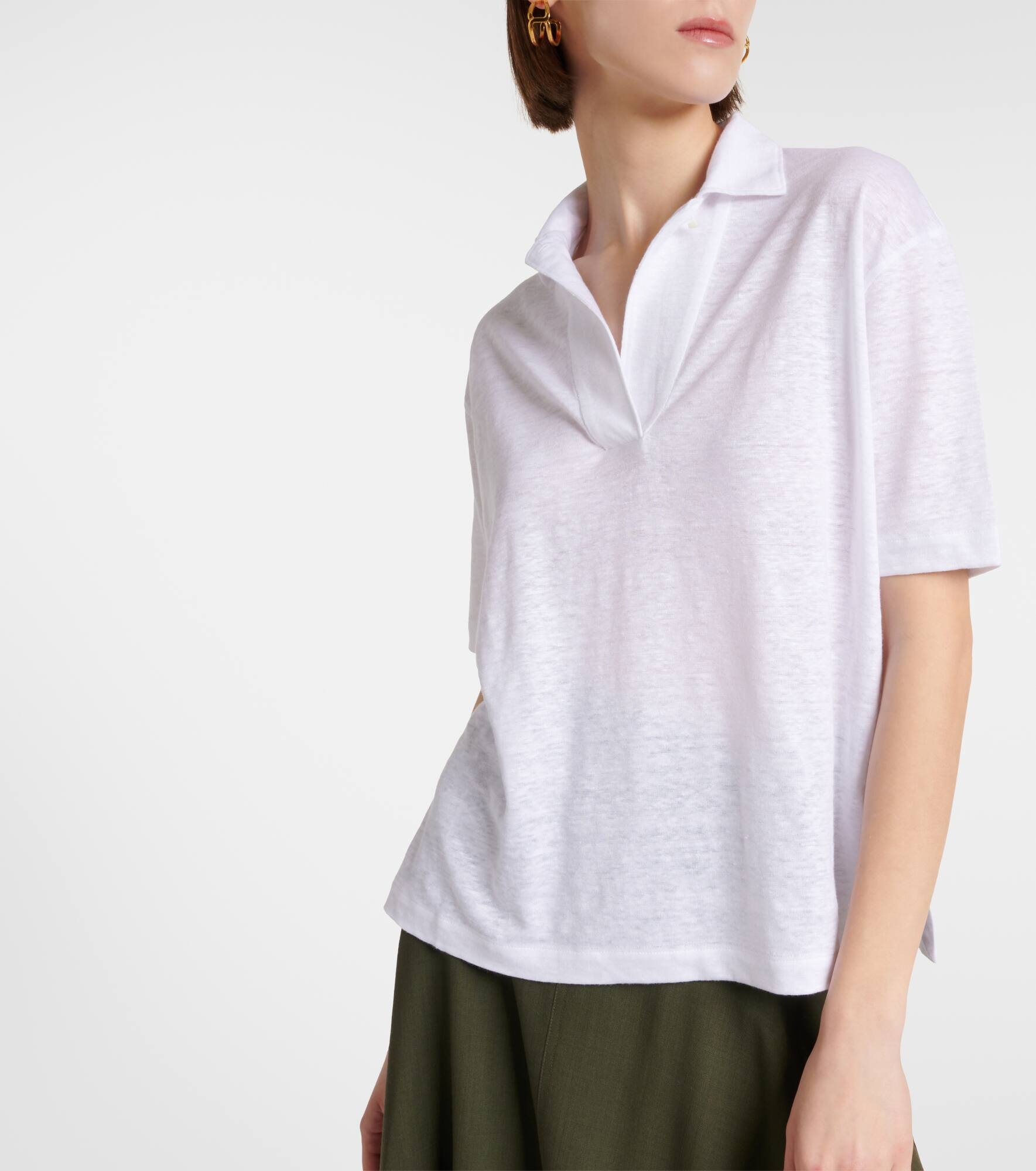 Linen polo shirt - 5