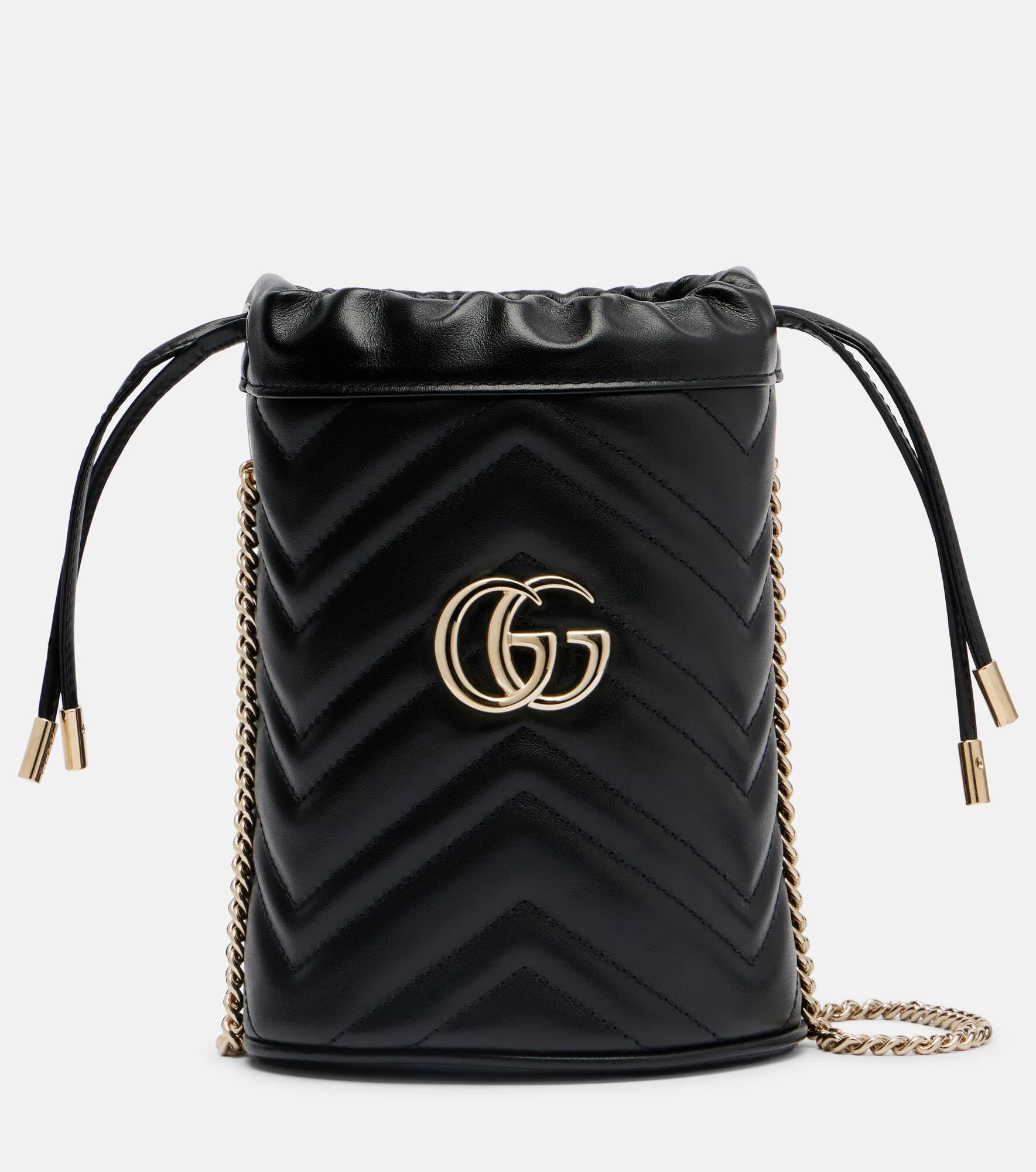 GG Marmont Small leather bucket bag - 1