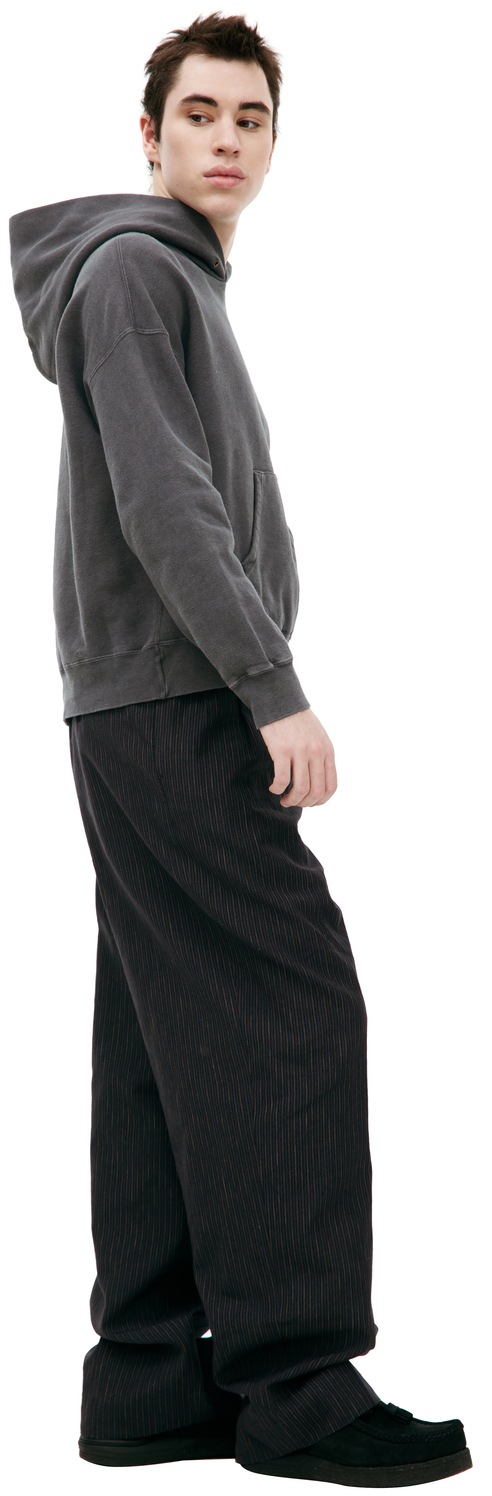 GREY HOODIE WITH PATCH POCKET - 2