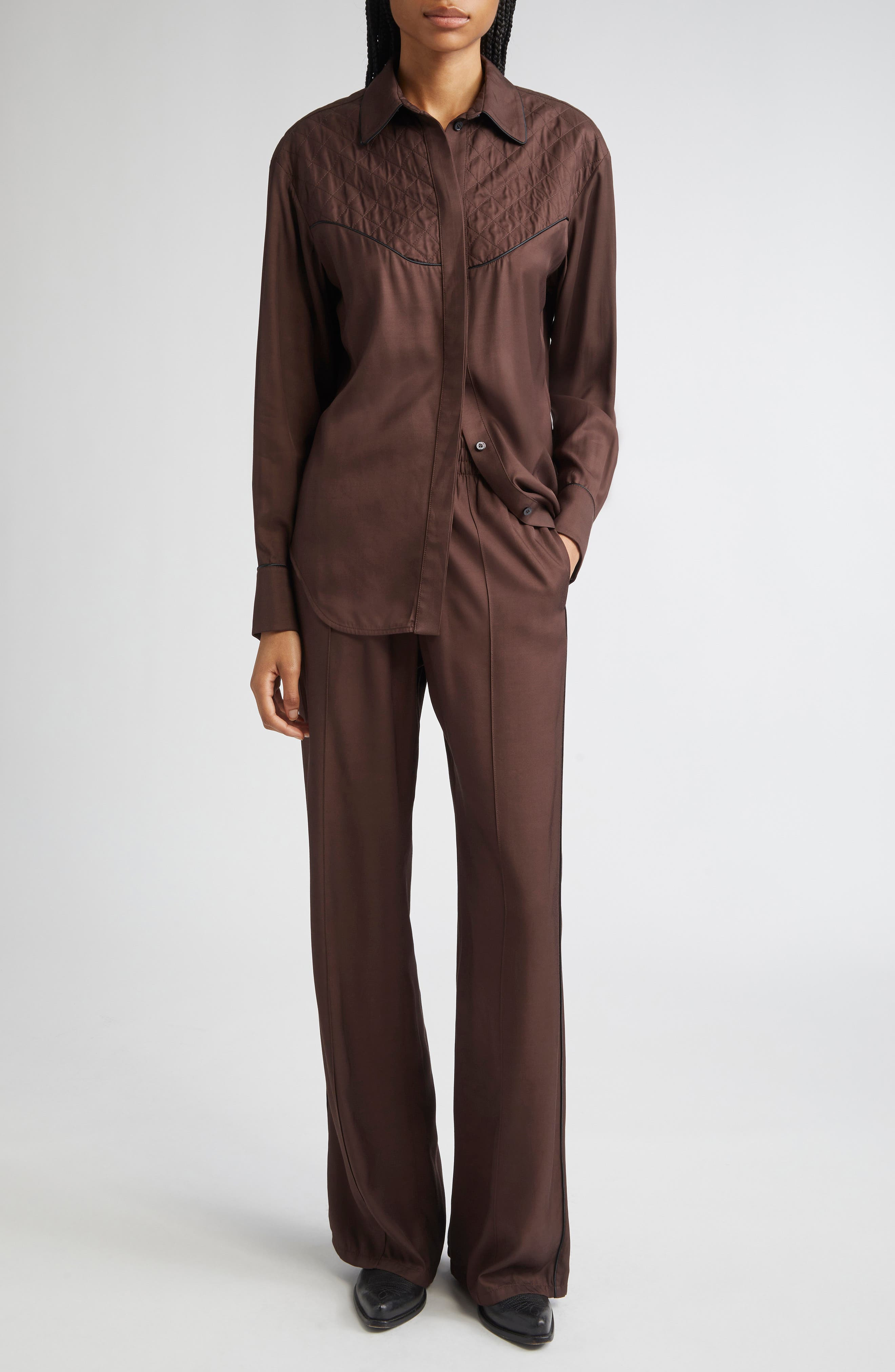 Golden Goose Journey Fluid Track Pants in Coffee Bean at Nordstrom - 2
