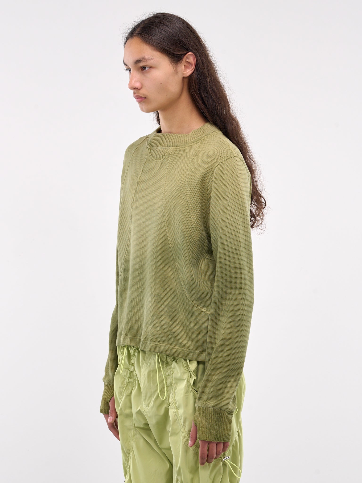 Paneled Waffle Jersey Long Sleeves - 2