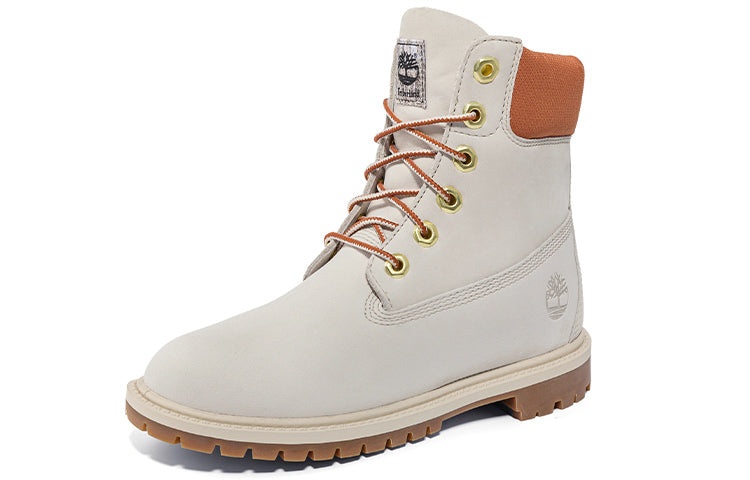 (WMNS) Timberland Heritage 6 Inch Waterproof Boots 'White Nubuck' A5RVCW - 3