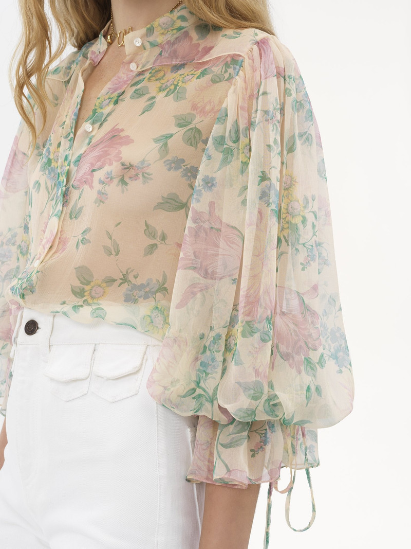 SILK MOUSSELINE에 있는 PUFF-SLEEVE 블라우스 6