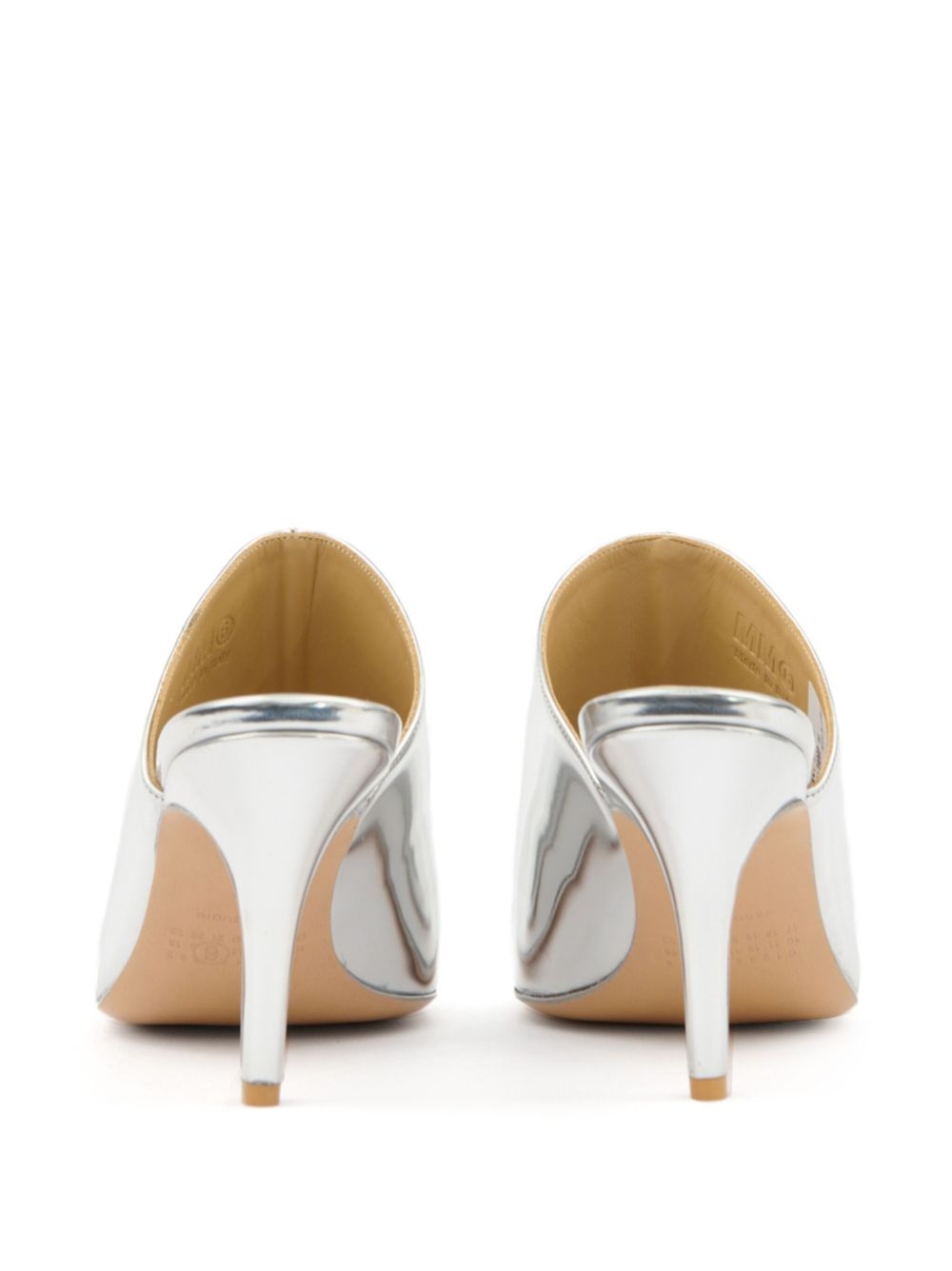 metallic-effect mules - 3