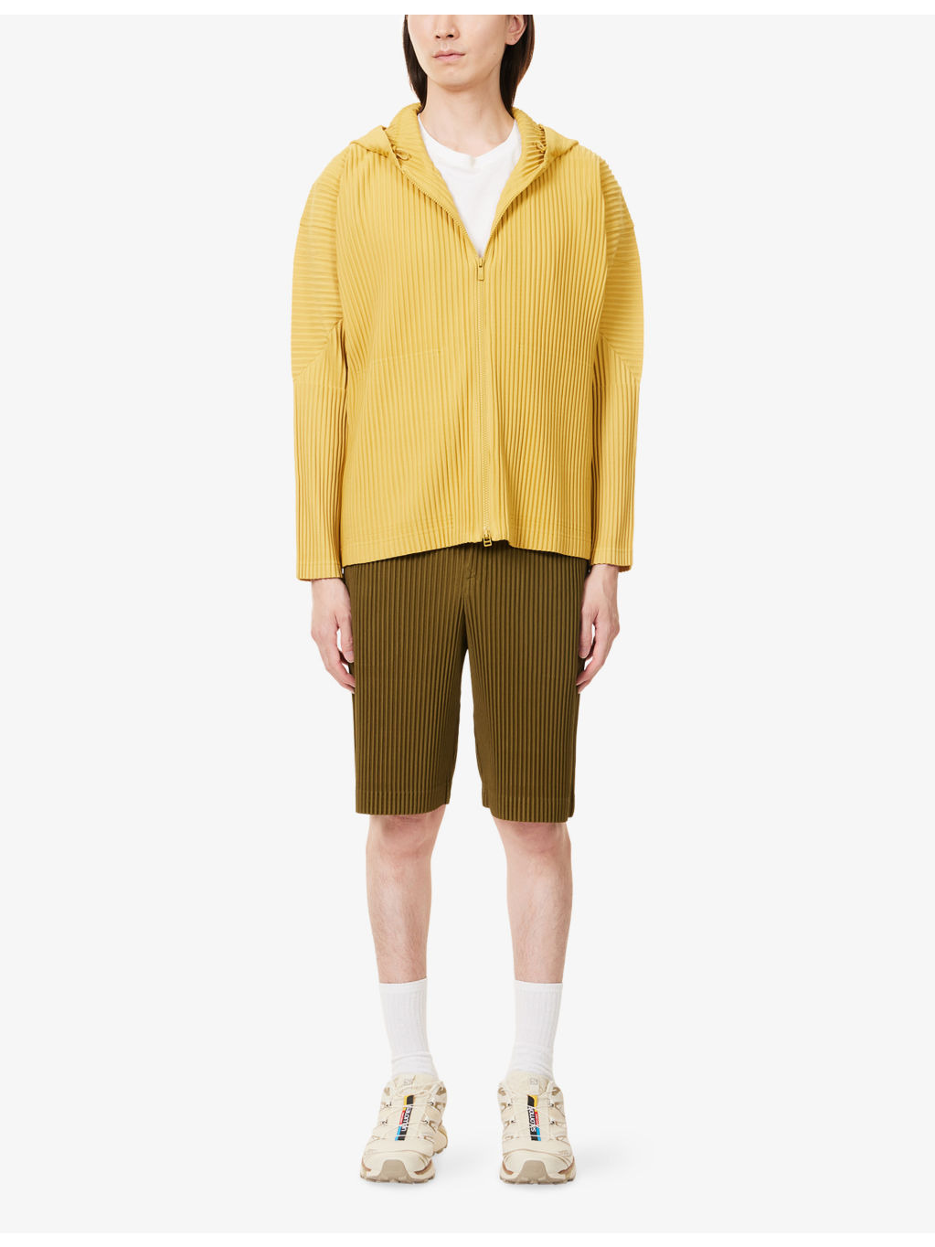 June Zip-Up Pleated Knitted Hoody - 2
