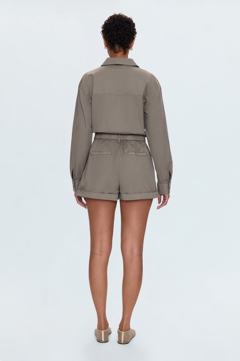 ARCHIE PLEATED ROMPER - SOFT MOSS 5