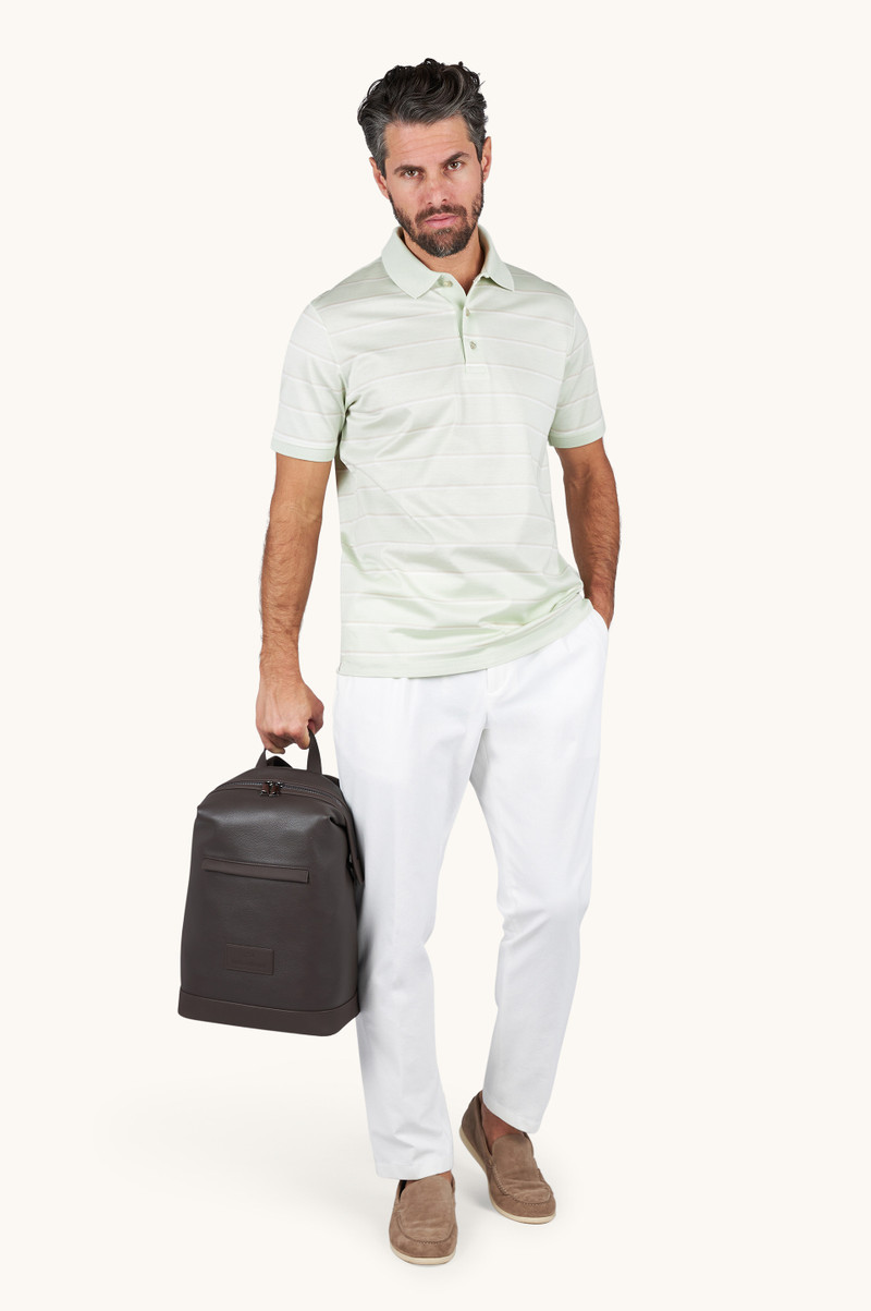 Paul & Shark DOUBLE MERCERISED COTTON JERSEY POLO WITH STRIPED PATTERN outlook