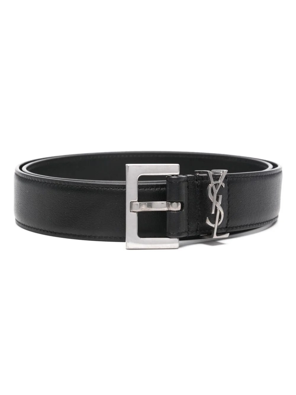 monogram smooth leather belt - 1