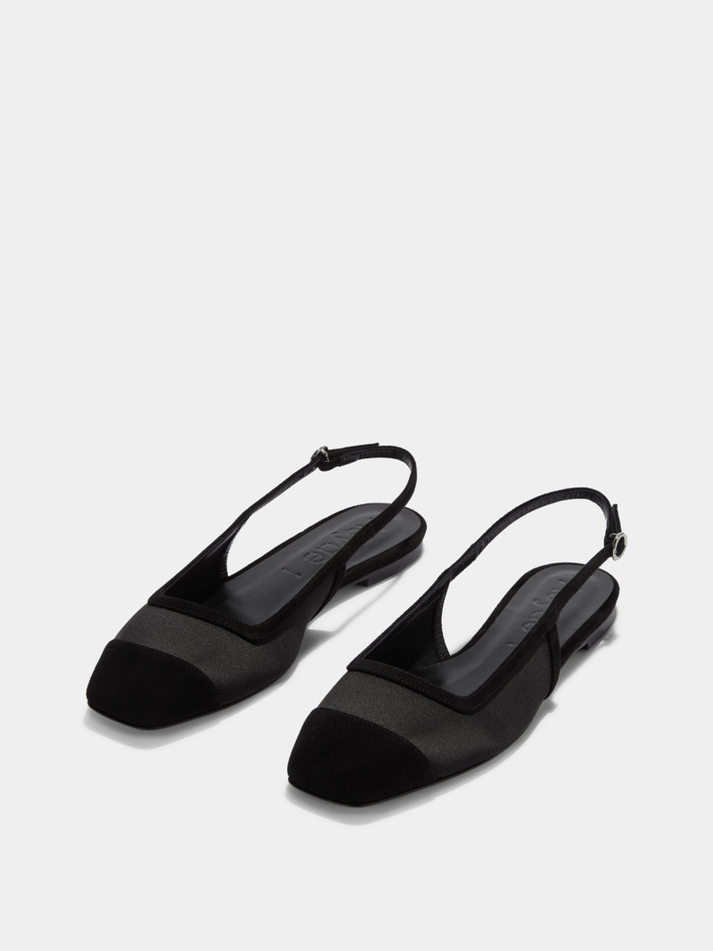 Aeyde Geraldine Satin Toe-Cap Flats outlook