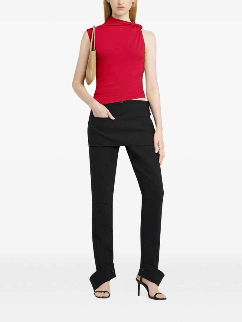 courrèges asymmetric jersey top outlook