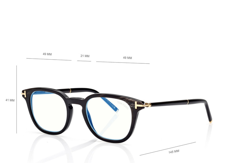HORN SQUARE BLUE BLOCK OPTICALS 4