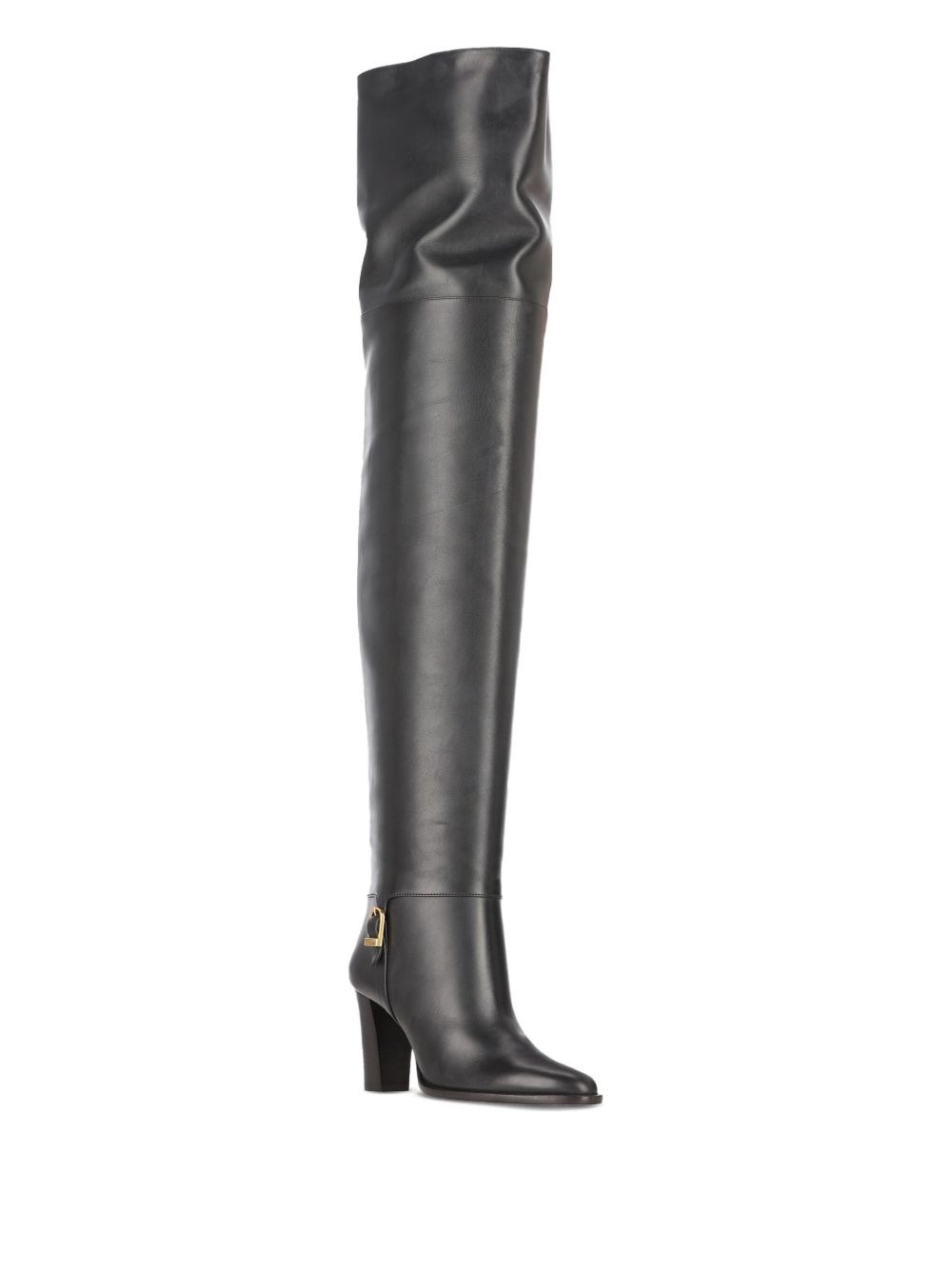 85mm Julia leather buckle-fastening thigh-high boots - 2