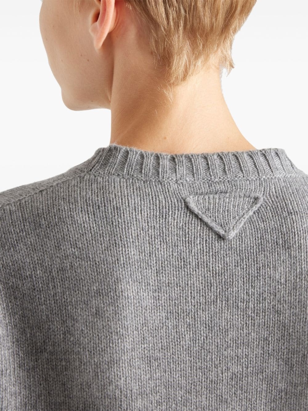 ribbed knit cashmere jumper - 5