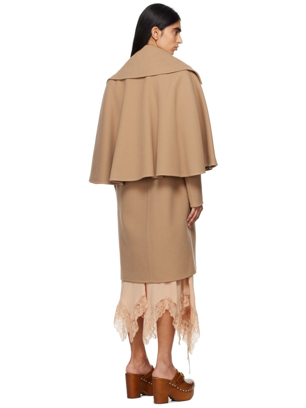 Tan Wool & Cashmere Coat - 3