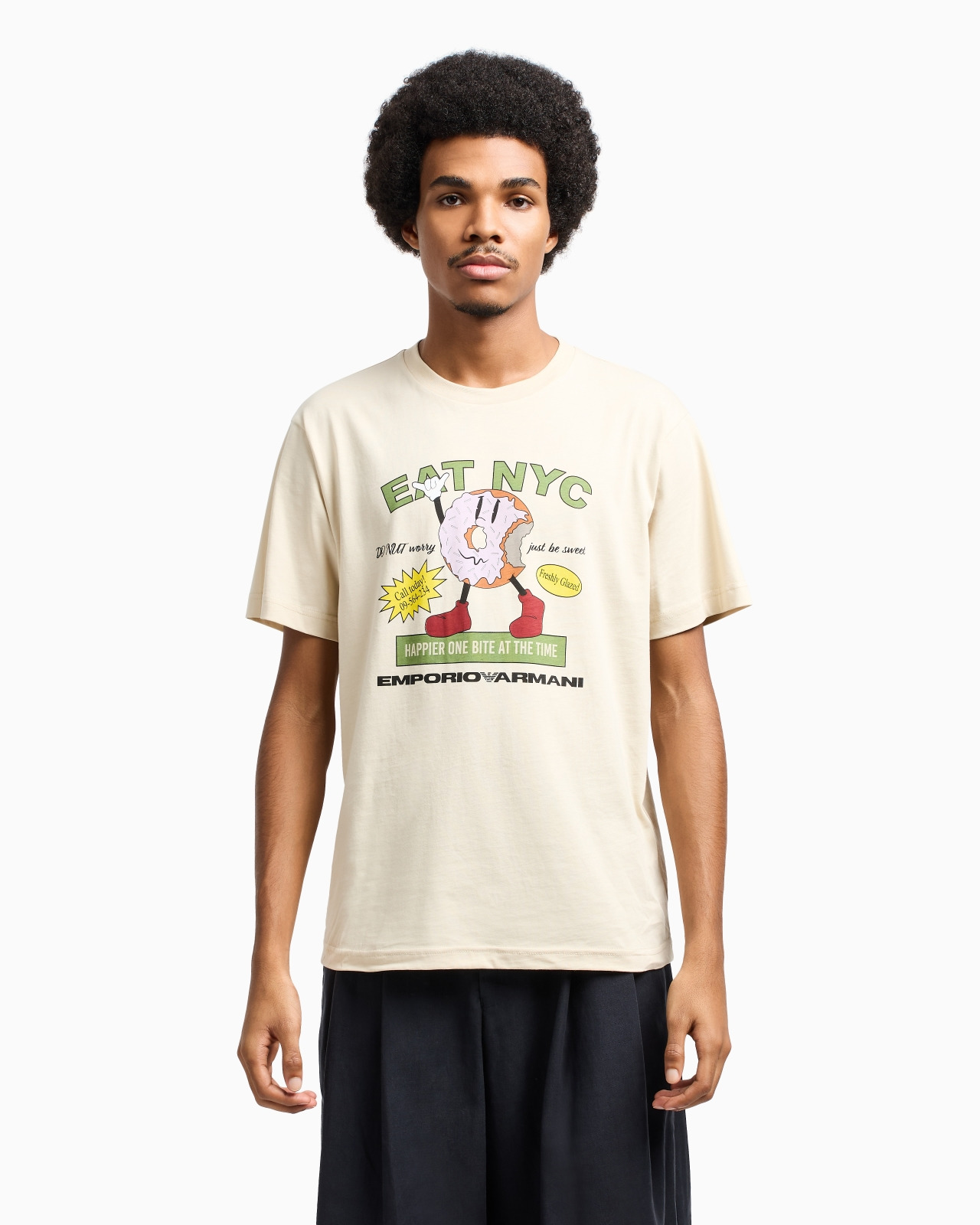 NEW YORK CAPSULE COLLECTION EAT NYC PRINT JERSEY T-SHIRT - 4