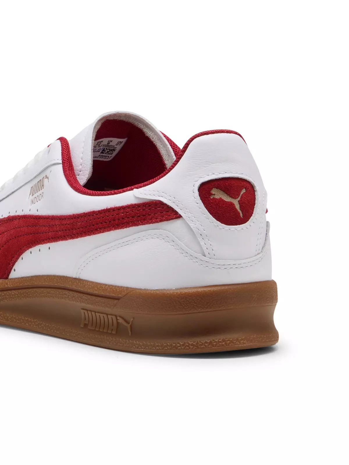 PUMA Indoor "PUMA White/Dark Crimson/Gum" Men's Shoe - 6