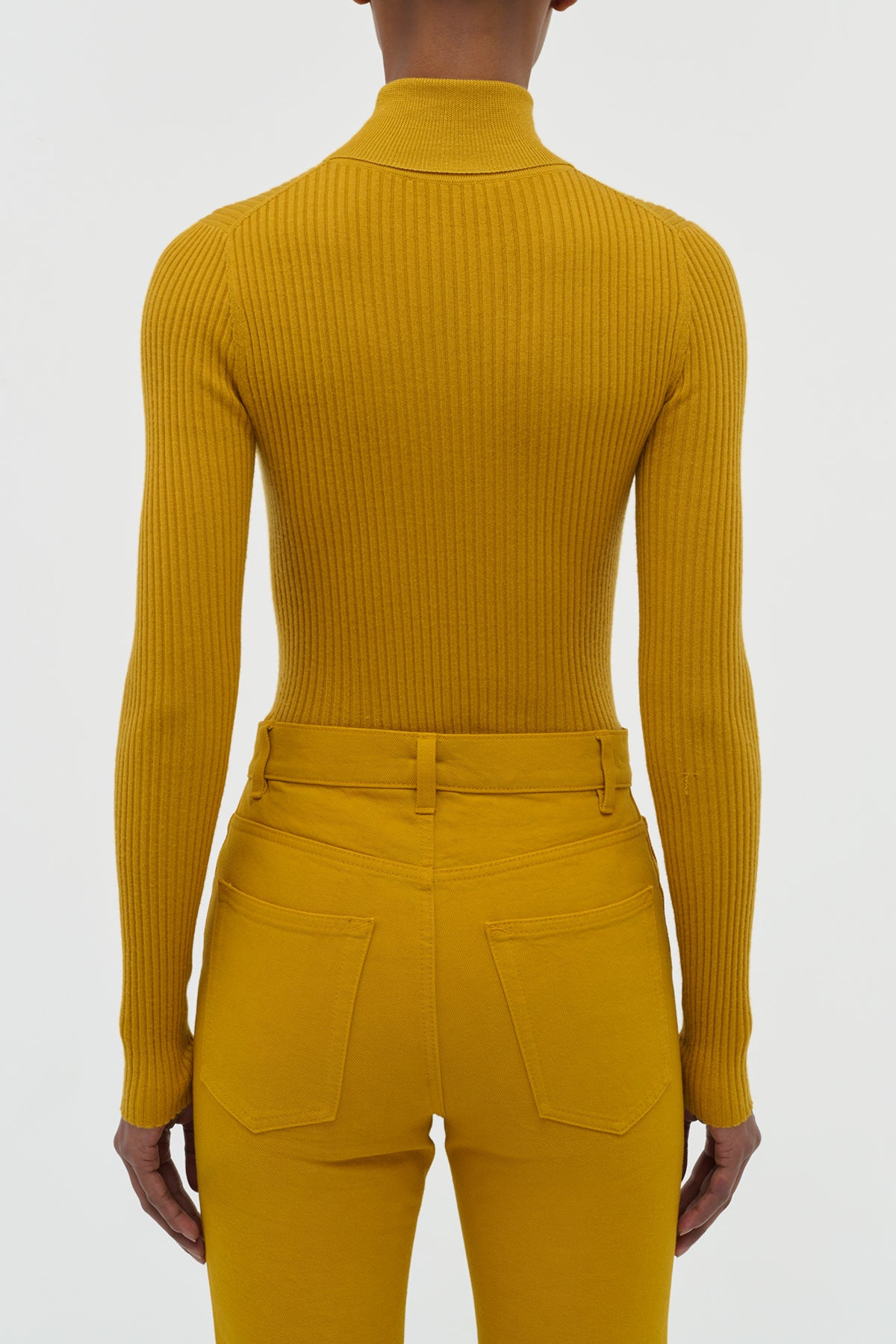 Peppe Knit Turtleneck in Golden Birch Cashmere Silk - 4