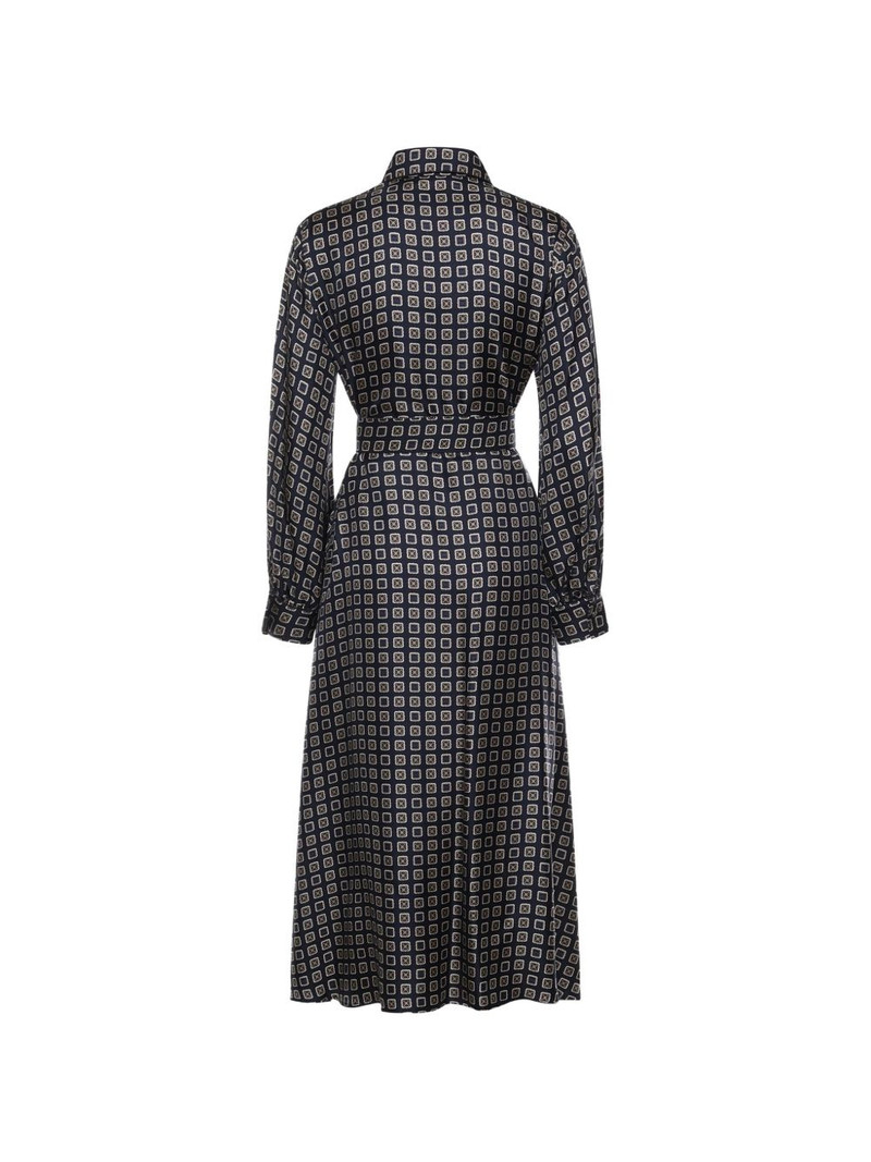 Max Mara patterned tie-waist midi dress outlook