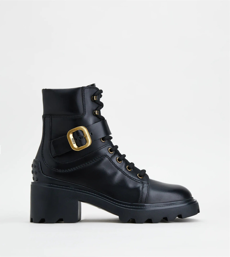 BOOTS IN LEATHER - BLACK 1