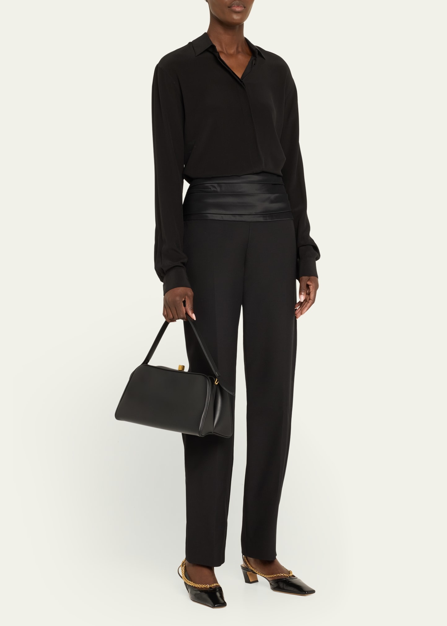 Cate Calfskin Leather Top-Handle Bag - 5