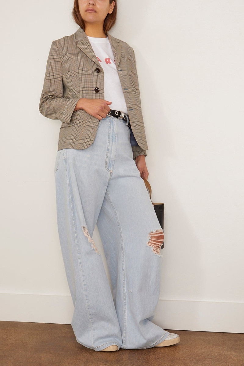 Marni Prince of Wales Jacket in Cement outlook