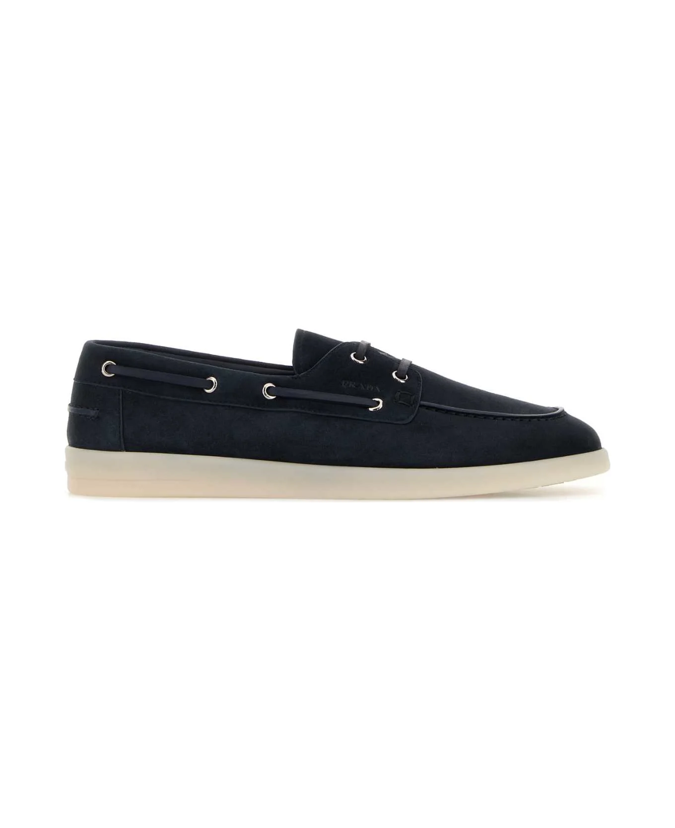 Navy Blue Suede Loafers - 1