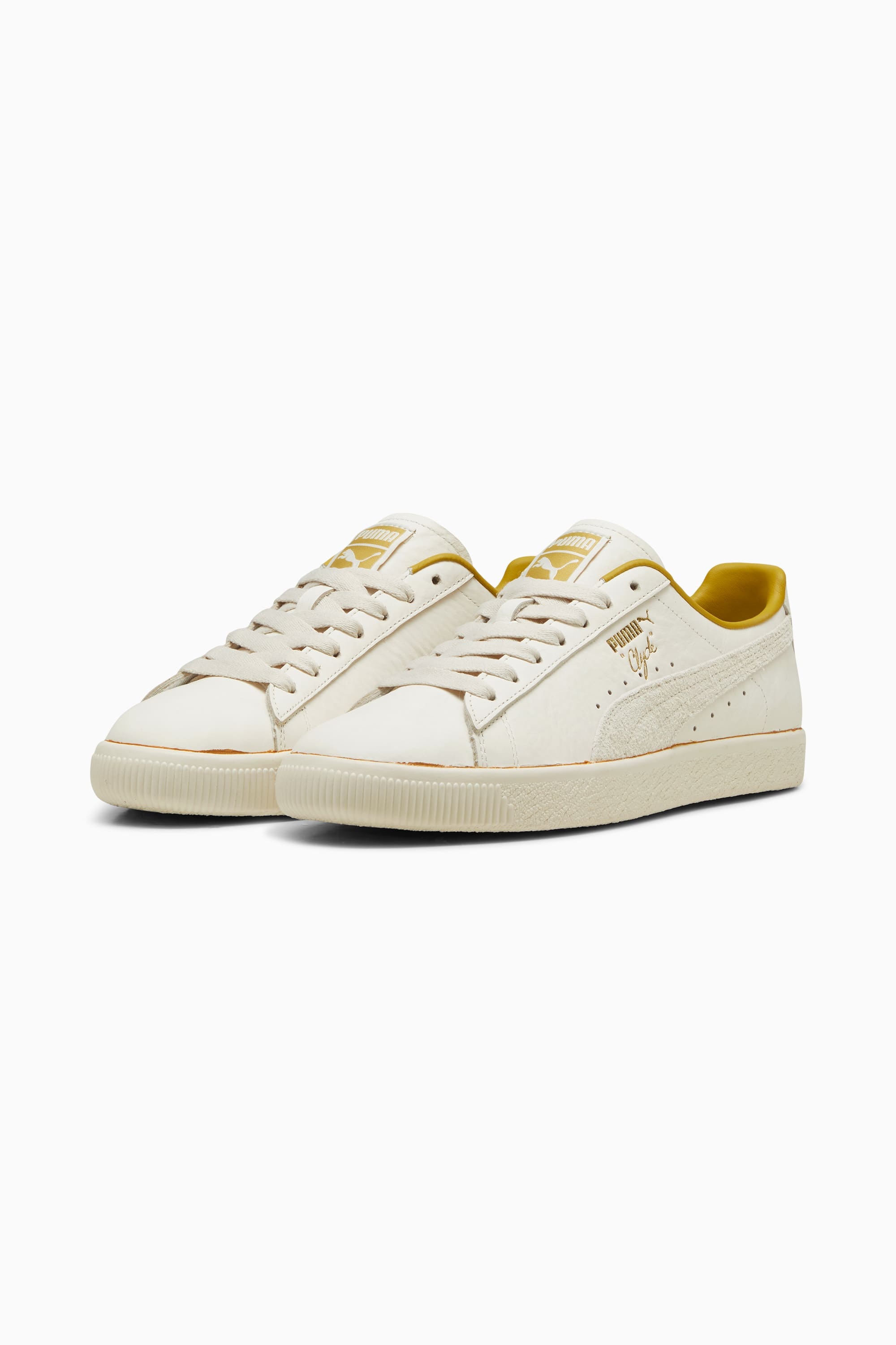スニーカー PUMA Clyde Vintage Puma Whitelight Strawworm White 39468704 Clyde Vintage Sneakers | PUMA