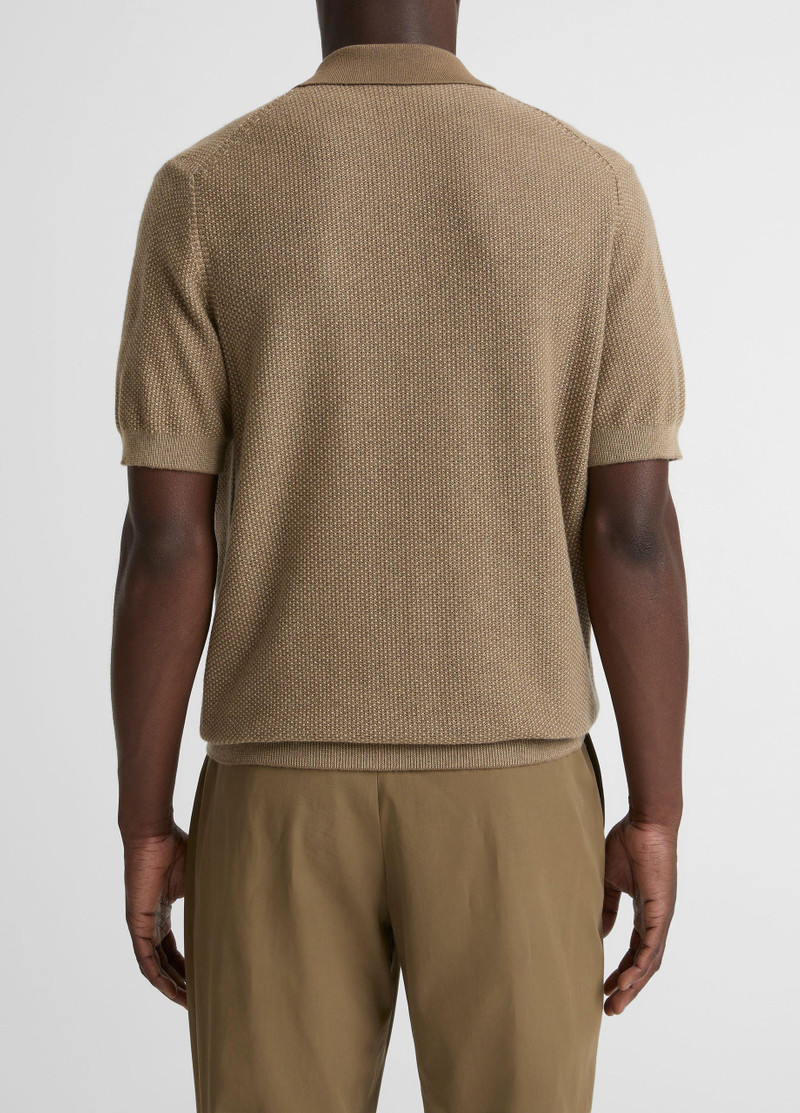 Vince Geo-Jacquard Wool-Blend Blend Polo Sweater outlook