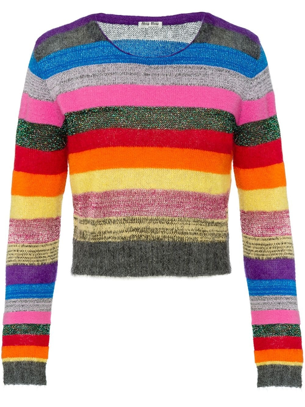 striped lamé jumper - 1