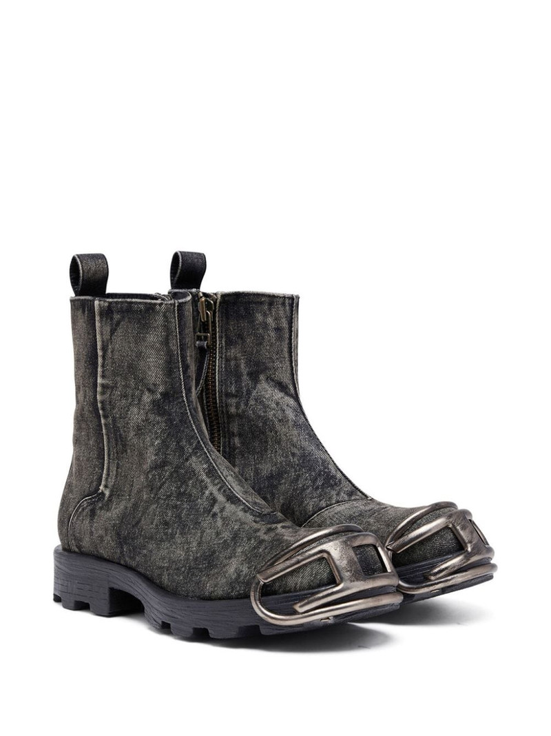 Diesel D-Hammer denim ankle boots outlook