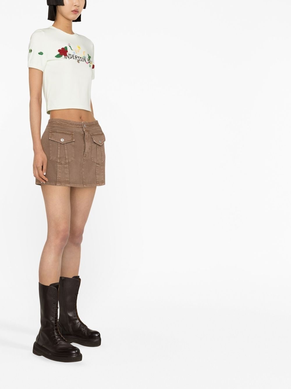 Dasha flower-garden logo T-shirt - 3