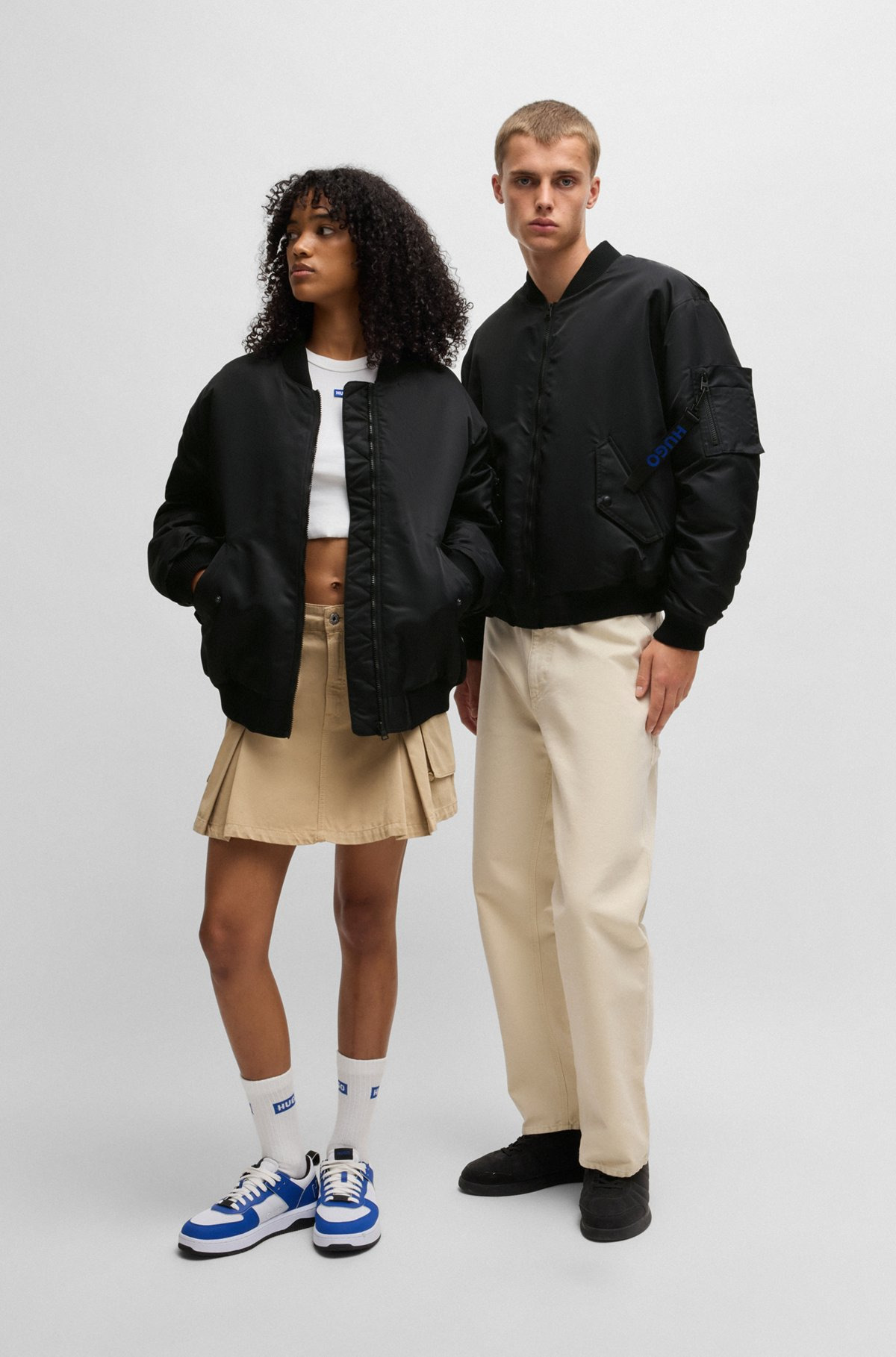 WATER-REPELLENT BOMBER JACKET WITH BRANDED ZIP PULLER - 3