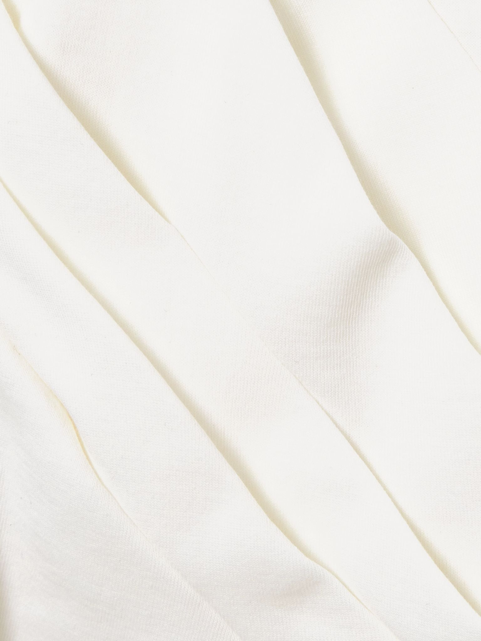 Draped cotton-blend jersey T-shirt White - 4