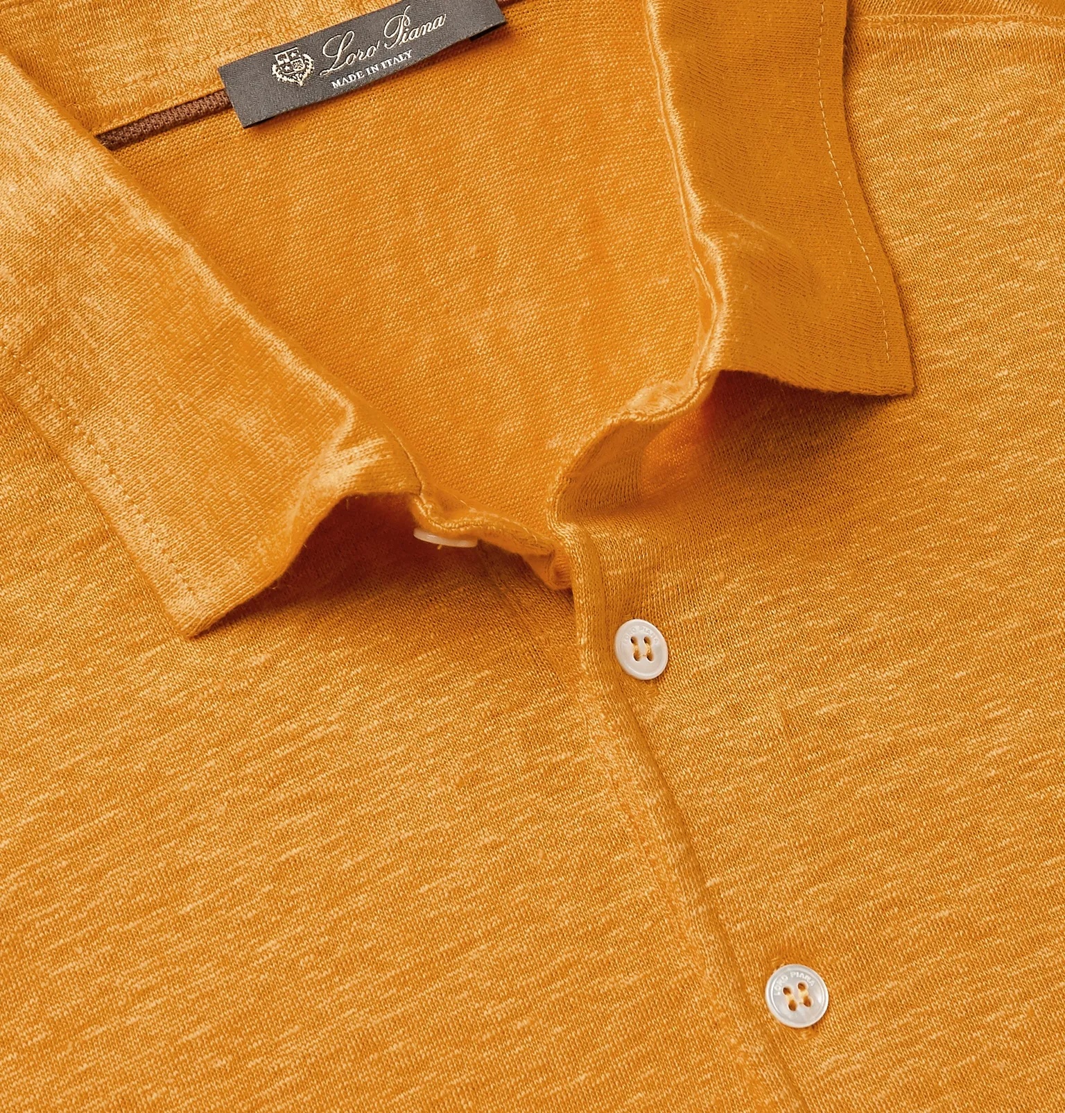 Linen-Jersey Polo Shirt - 6