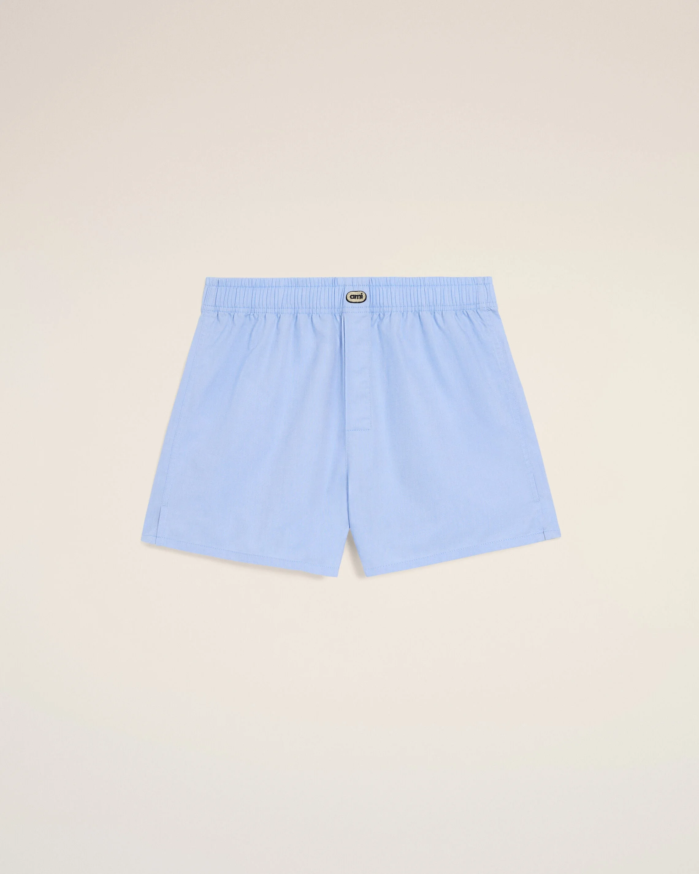BLUE COTTON BOXER WITH AMI PATCH - 1