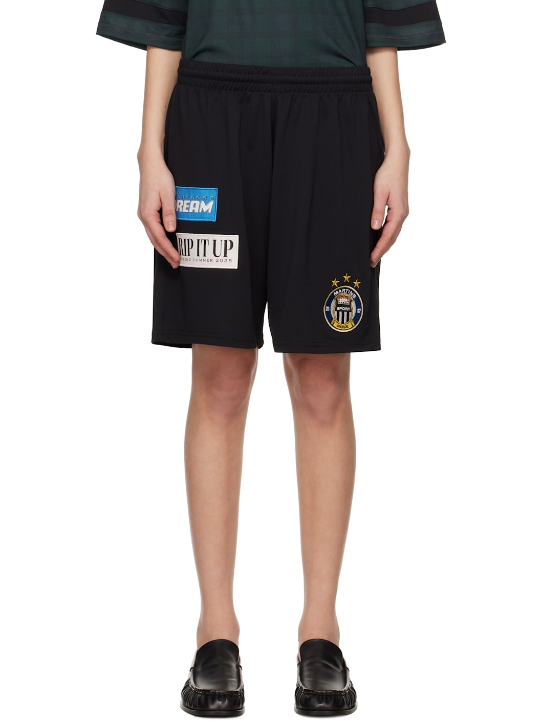 Black Football Shorts - 1