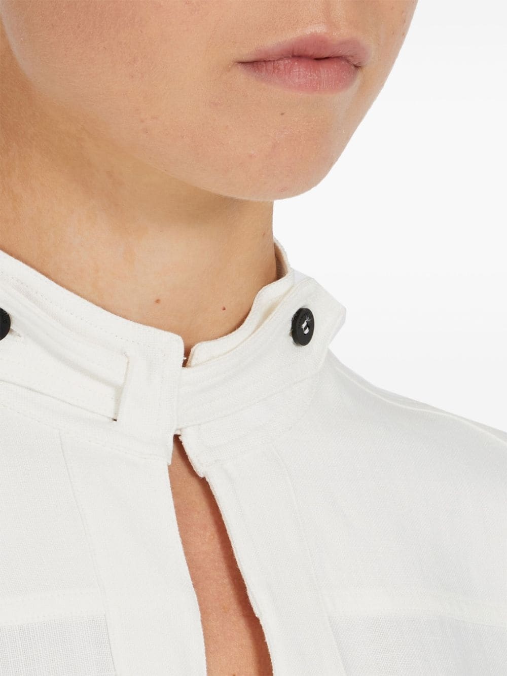 frog-collar long-sleeved kaftan - 5