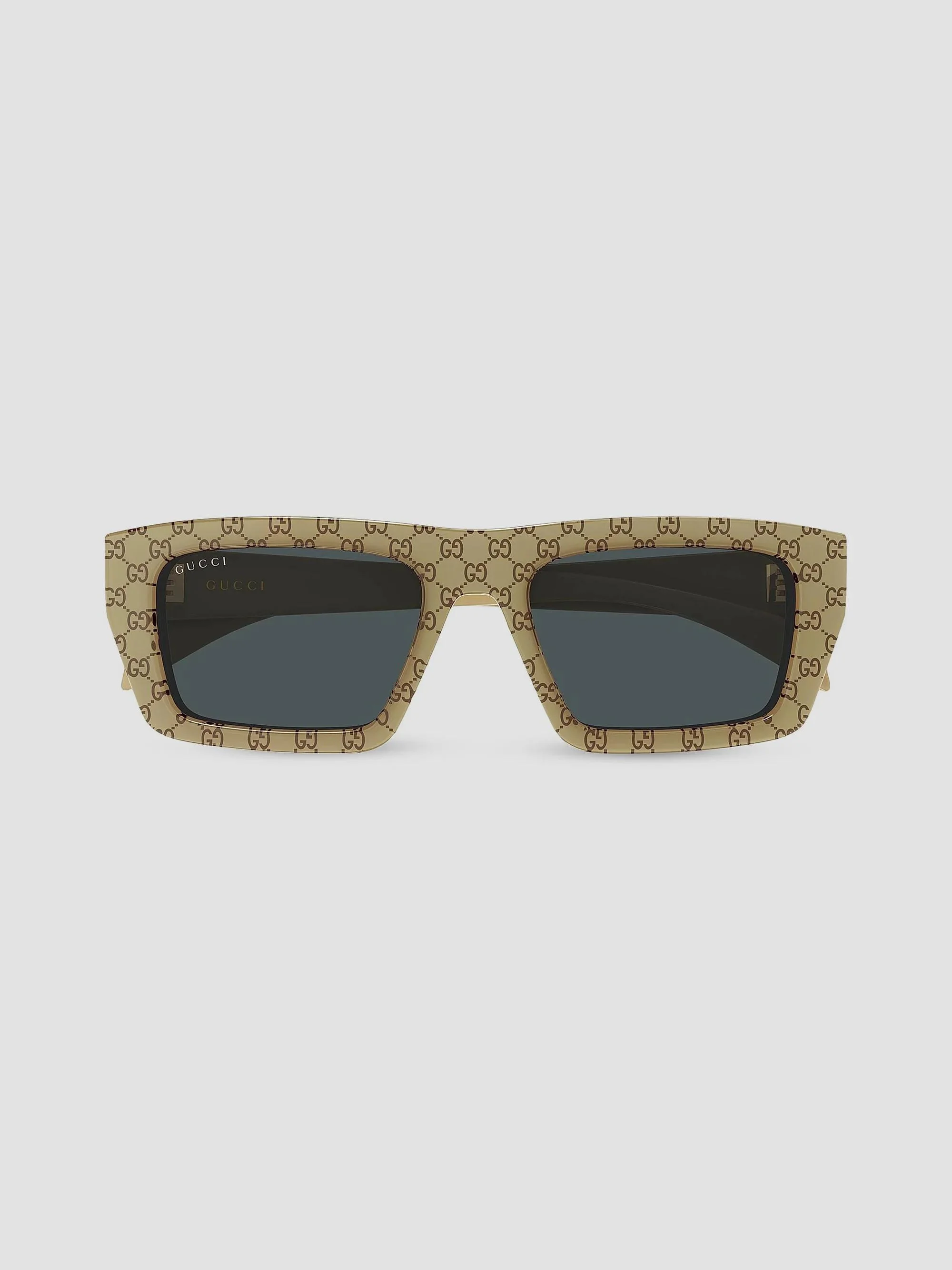 Men's Rowcut 54MM Rectangular Sunglasses - Beige Grey - 1