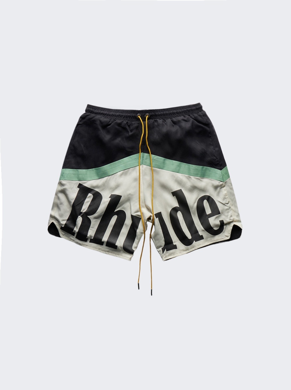 Awakening Drawstring Shorts Black And White - 1