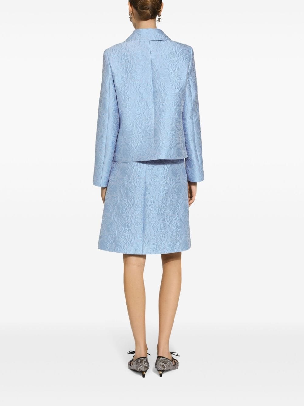 jacquard buttoned jacket - 4