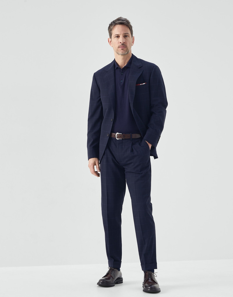 Virgin wool check blazer 5