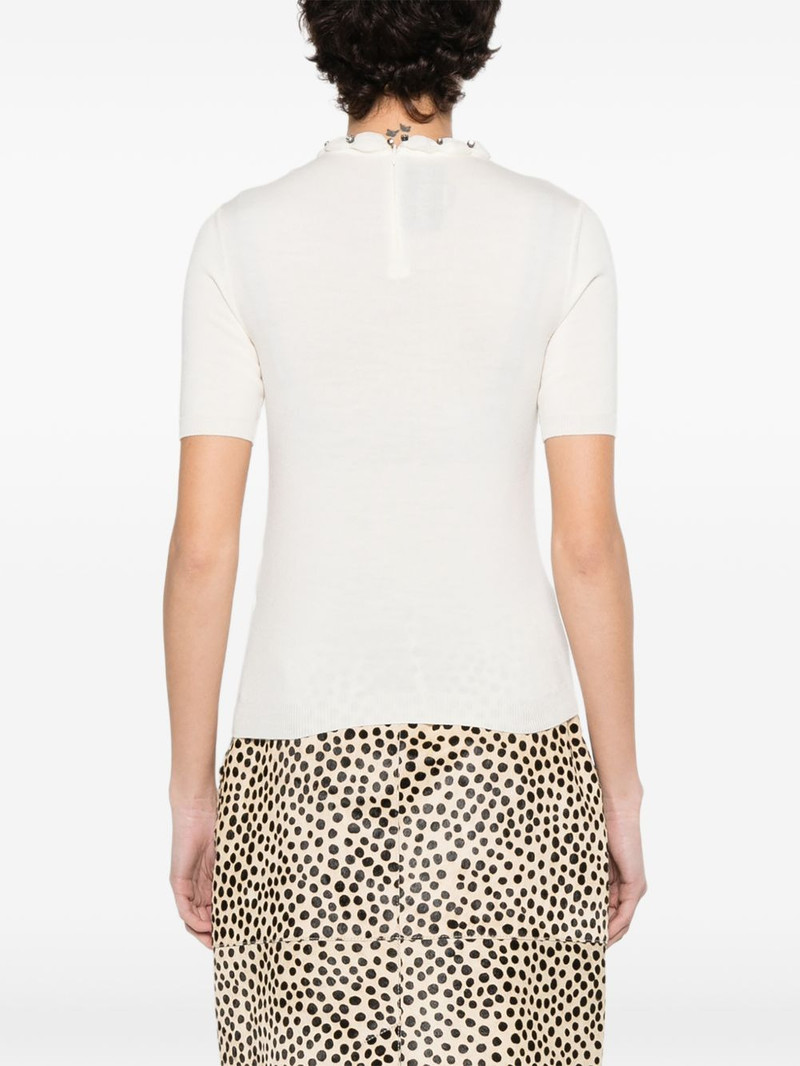 embellished scalloped virgin wool blouse 4
