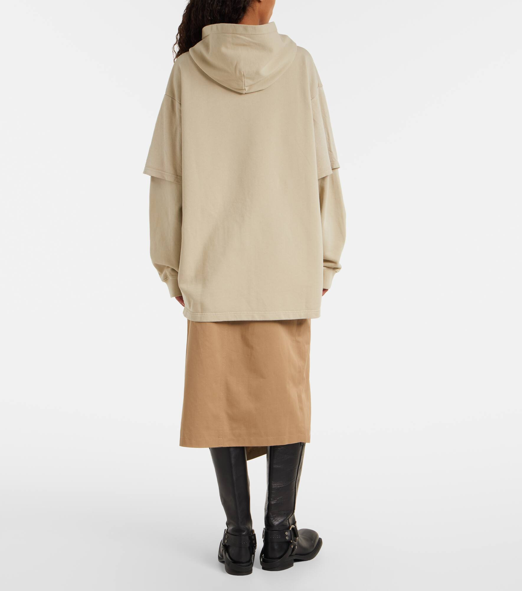 Layered cotton sweatshirt - 3