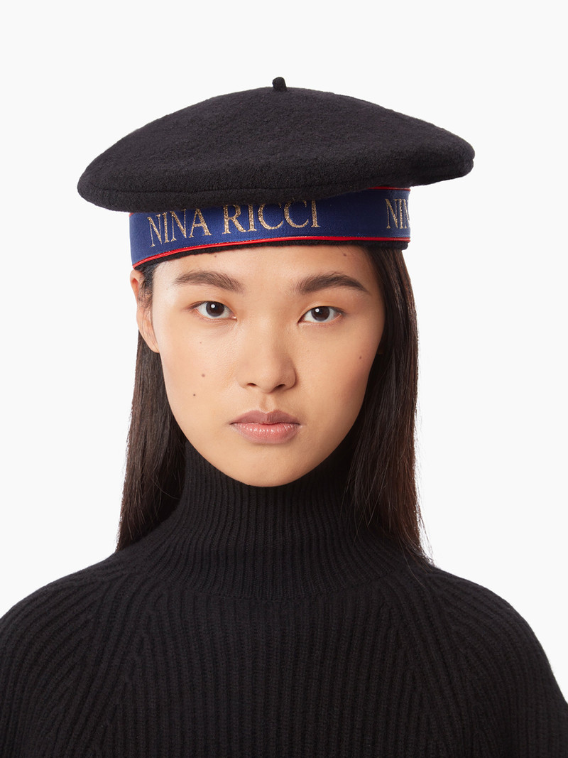 WOOL BERET WITH NINA RICCI LOGO 3