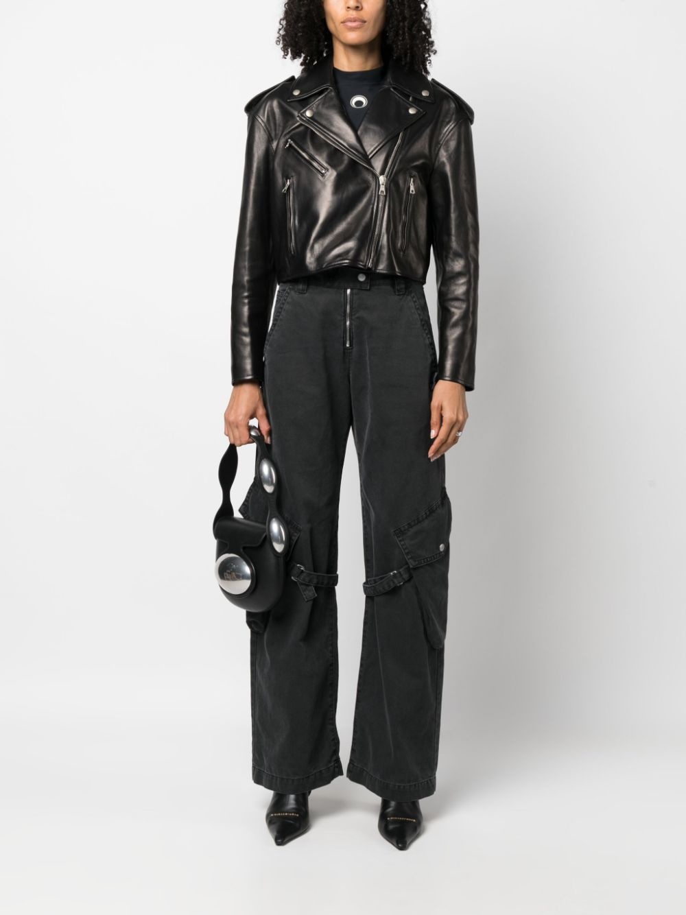 Palm Angels zip-up leather jacket | REVERSIBLE